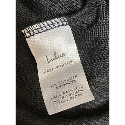 NEW Lulus Women's Black Rib Knit Cutout Open Back Flared Romper Jumpsuit Size M