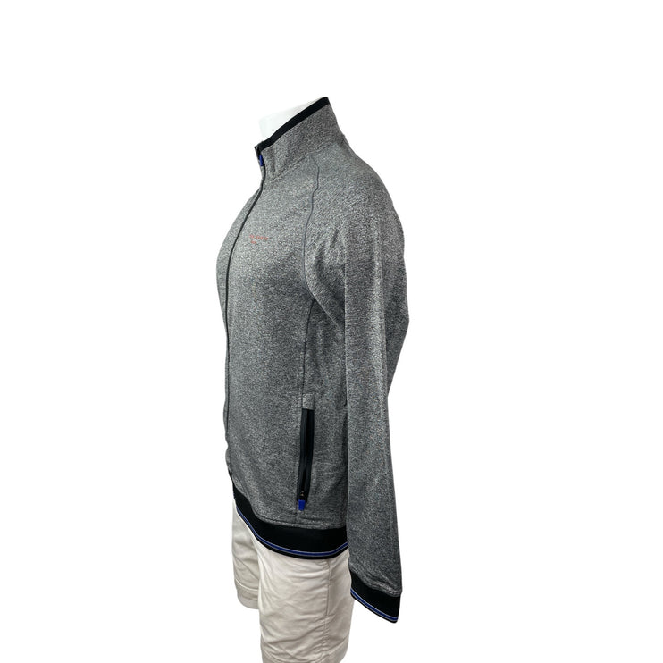 Ted Baker Golf Men's Gray Long Sleeve Full Zip Stand Collar Jacket Top Size M