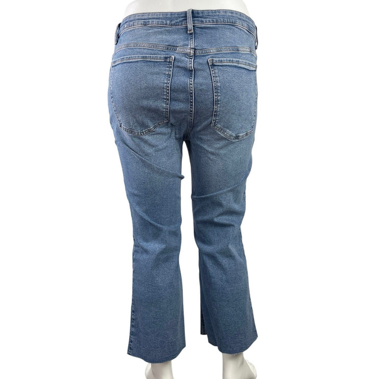 NEW MNG Mango Sienna Blue High Waisted Skinny Straight Leg Denim Jeans Pants 18