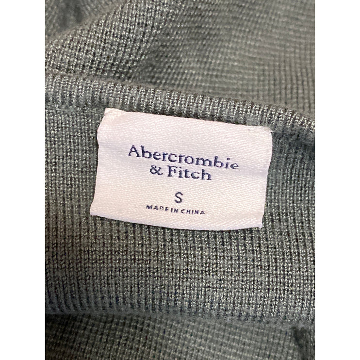 Abercrombie & Fitch Womens Green Knit Square Neck Long Sleeve Crop Sweater Top S