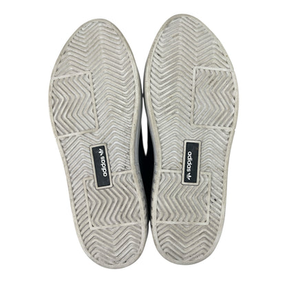 Adidas Sleek Women's Black Leather Low Top Lace Up Athletic Sneakers Shoes 7.5