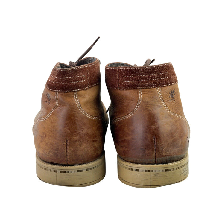 Stacy Adams Mens Brown Leather Lace Up Round Toe Chukka Ankle Boots Size 11