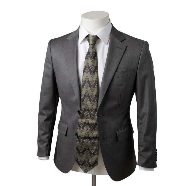 Salvatore Gregorio Men's Brown 100% Silk Striped Printed Italian Neck Tie OS