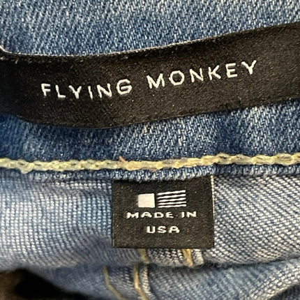 Flying Monkey Women's Blue High Waisted Distressed Skinny Denim Jeans Size 29