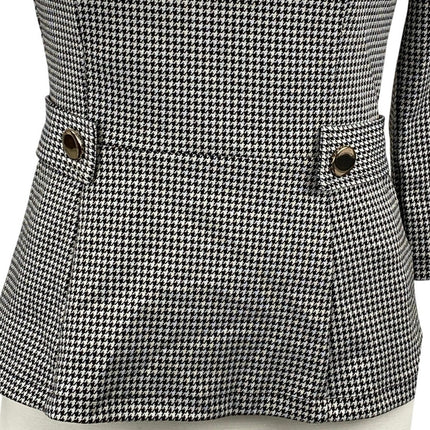 H&M Women's Black Half Sleeve Crew Neck Career Office Peplum Blouse Top Size XS