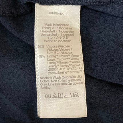Madewell Navy Blue Polka Dots Sleeveless Tie Scoop Neck Maxi Slip Dress Size 0