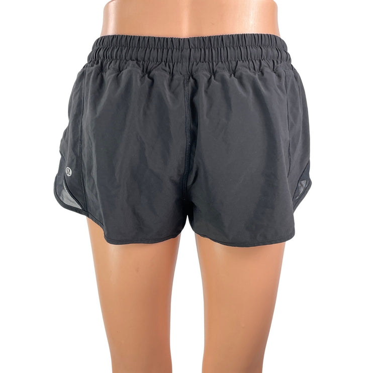 Lululemon Black Women's High Rise Elastic Waist Athletic Running Shorts Size 6