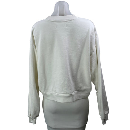 SoulCycle Perry Cream Indoor Cycling Community Long Sleeve Cropped Sweatshirt XL