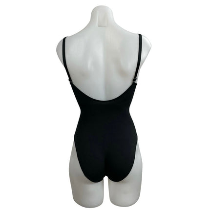Women's Black Sculpt Seamless Sweetheart Neck Sleeveless Tank Bodysuit Top Sz S