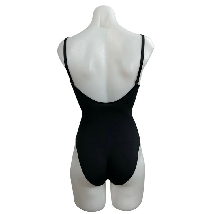 Women's Black Sculpt Seamless Sweetheart Neck Sleeveless Tank Bodysuit Top Sz S