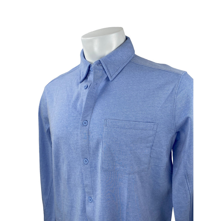 United Colors of Benetton Men's Blue Long Sleeve Button Down Shirt Top Size M