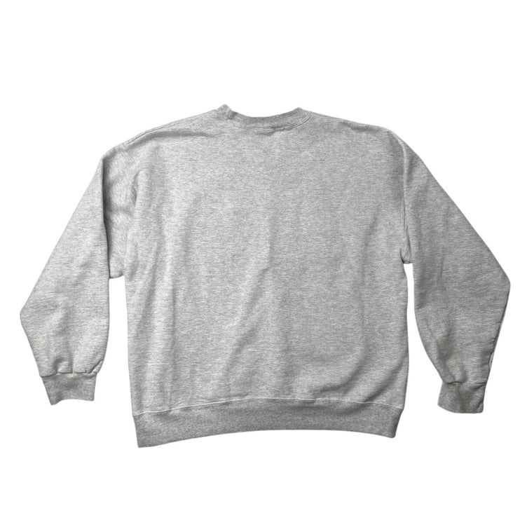 The Bar Varsity Unisex Gray Graphic Print Long Sleeve Pullover Sweatshirt Top L