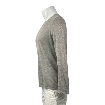 Zara Men's Gray Long Sleeve Crew Neck Basic Sweatshirt T Shirt Tee Top Size M