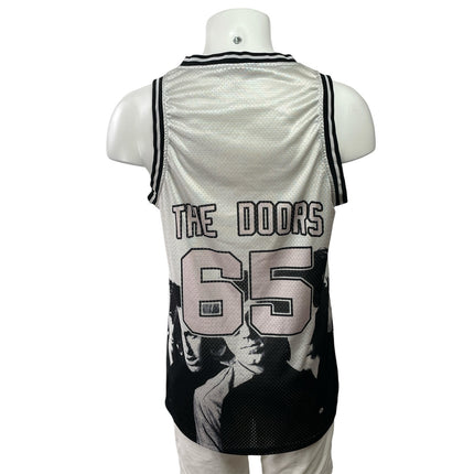Legendary Bravado The Doors 65 Mens Black White Sleeveless Mesh Jersey Top Sz M