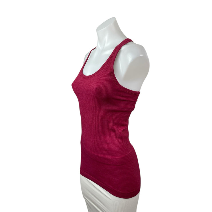 Lululemon Pink Scoop Neck Sleeveless Yoga Athletic Activewear Crop Tank Top Sz 2