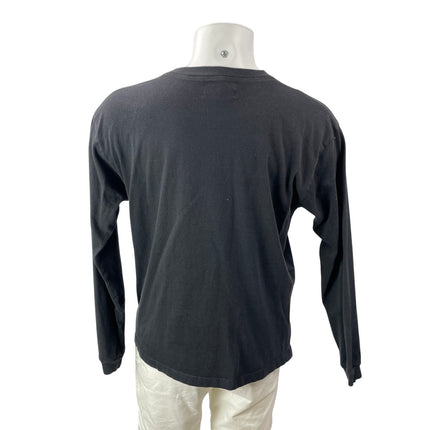 Eric Emanuel Men's Black Long Sleeve Crew Neck Graphic T Shirt Tee Top Size L