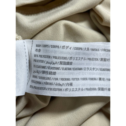 Abercrombie & Fitch Beige Khaki Colorblock Cutout Ruched Mini Bodycon Dress ST