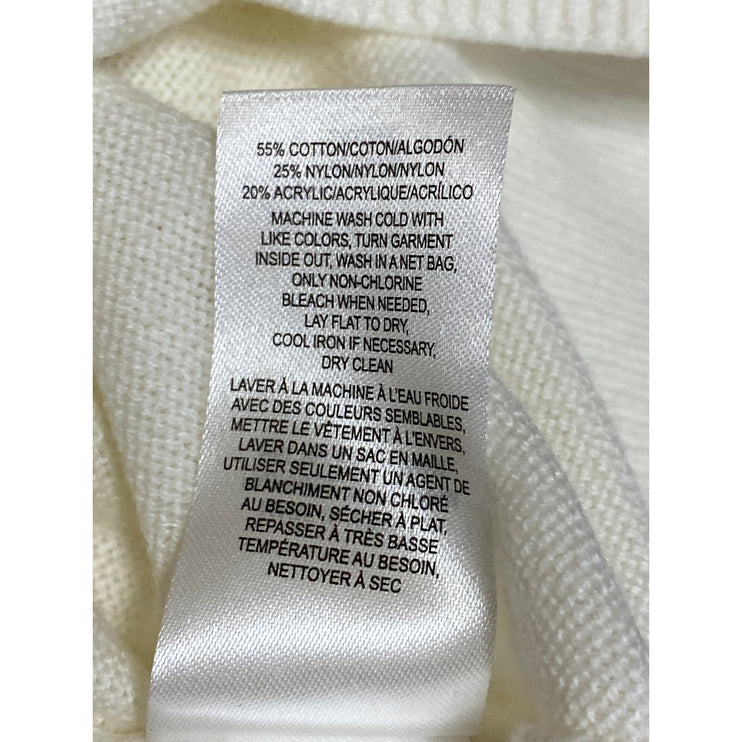 Lucky Brand Cloud Soft Women's Cream V Neck Long Sleeve Sweatshirt Sweater Top S
