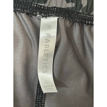 Fabletics Green Camo Camouflage High Waist Drawstring Trousers Joggers Pants L