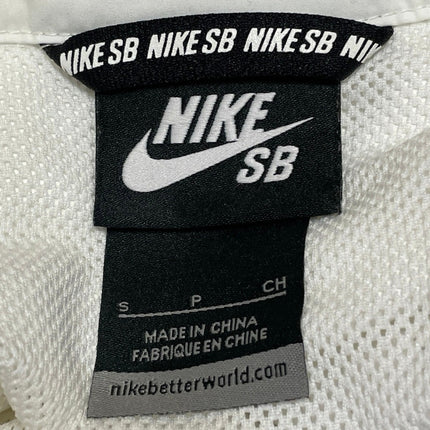 Nike SB Shield Coaches Women White Snap Button Long Sleeve Windbreaketr Jacket S
