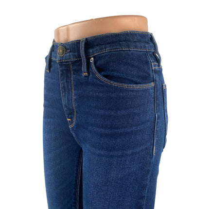 Hudson Women's Dark Blue Wash Mid Rise Skinny Bootcut Flare Denim Jeans Pants 28