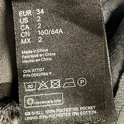 H&M Women's Gray Pleated High Waisted Tie Belt Cropped Paperbag Trouser Pants 2
