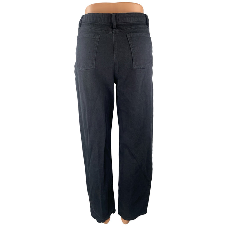 Aritzia Wilfred Free Women Black High Rise Straight Leg Loose Denim Jeans Size 4