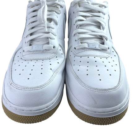 Nike Air Force 1 Men's White Leather Low Top Lace Up Athletic Sneakers Shoes 13