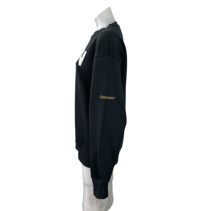 Guinness Womens Black Dublin Crew Neck Graphic Long Sleeve Sweatshirt Top Size S