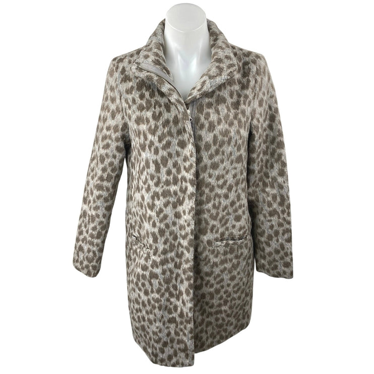 Old Navy Women's Beige Gray Leopard Soft-Brushed Cardigan Coat Jacket Size XS