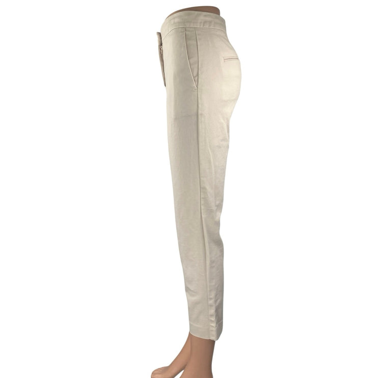 Ann Taylor Women's Beige Skinny Leg High Waist Khaki Chino Trousers Pants Size 0