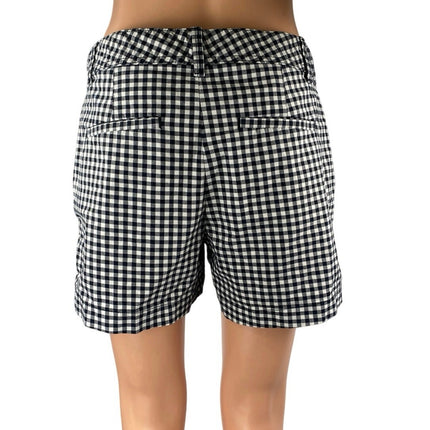 Gap The City Black White Gingham Checkered Mid Rise Casual Mini Shorts Size 4