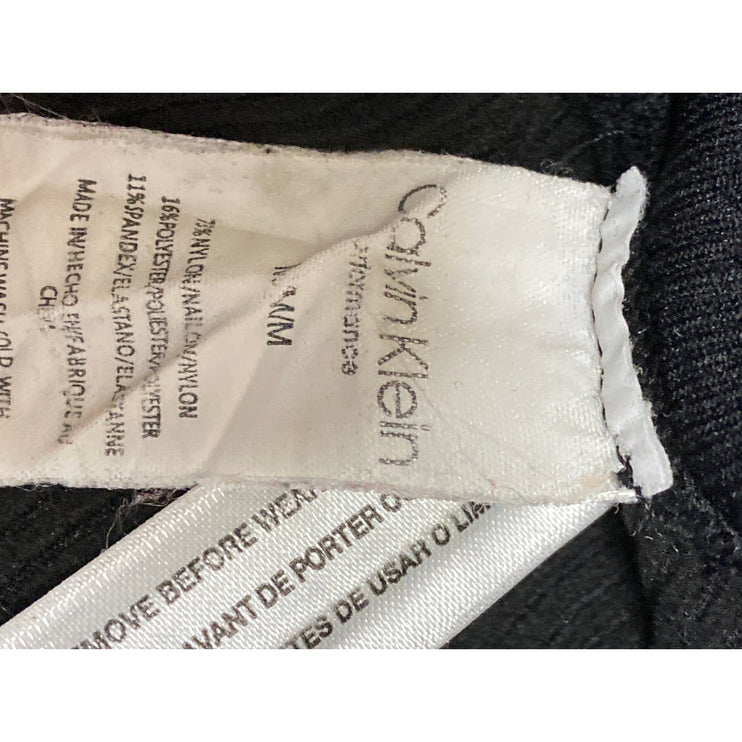 Calvin Klein Black Ribbed Skinny Yoga Gym Athletic Activewear Leggings Pants M