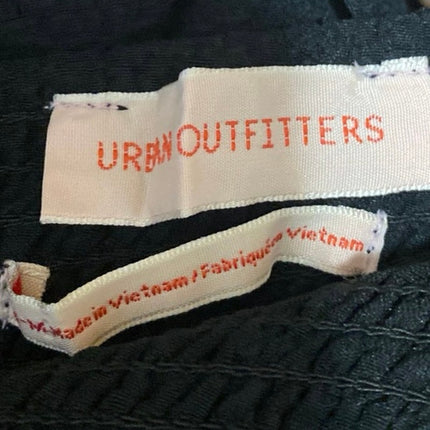 Urban Outfitters Sierra Black Keyhole Babydoll Ruffle Peplum Crop Blouse Top M