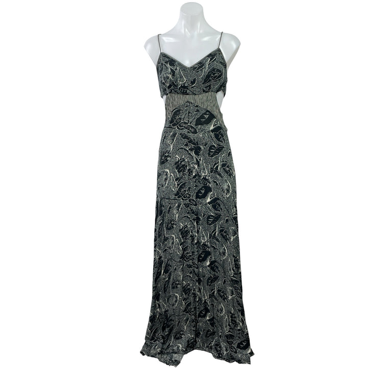 Urban Outfitters Ecote Shipwreck Cutout Black Sleeveless V Neck Maxi Dress Sz M