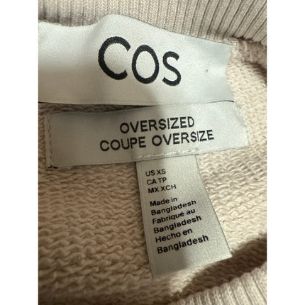 COS Men's Beige Long Sleeve Crew Neck Oversized Sweater Sweatshirt Top Size XS