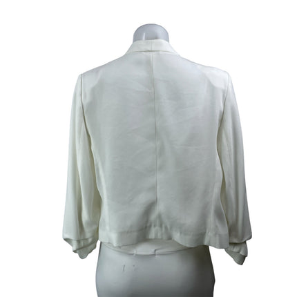 Aritzia Babaton Power Waist White Crepe Slim Fit Open Blazer Coat Jacket Size 4