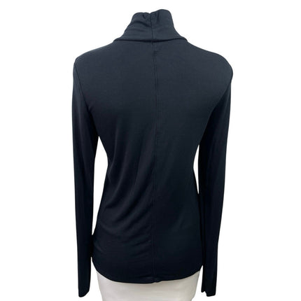 Aritzia Babaton Women's Black Rib Knit Long Sleeve Turtle Neck Sweater Top Sz S