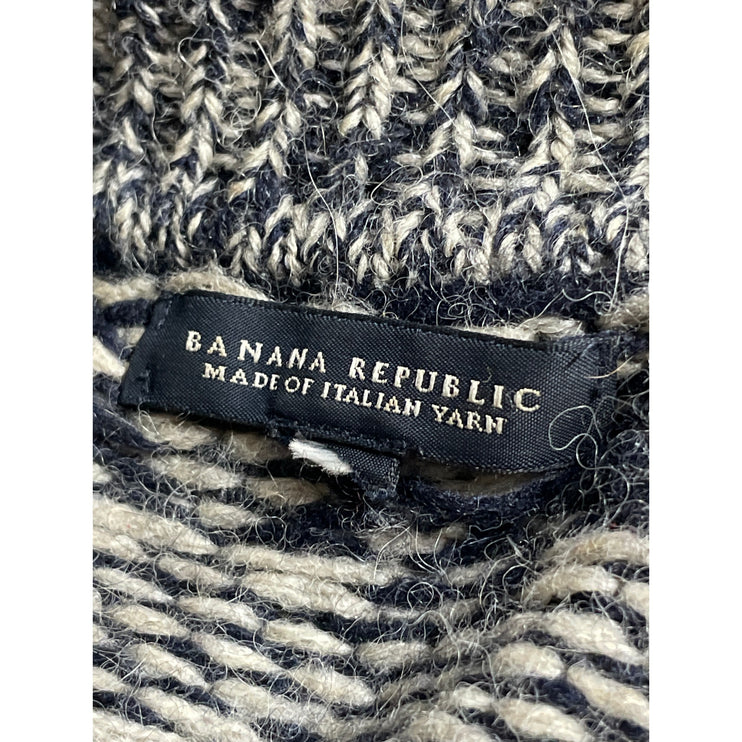 Banana Republic Alpaca Wool Fair Isle Double Breasted Cardigan Sweater Top Sz S