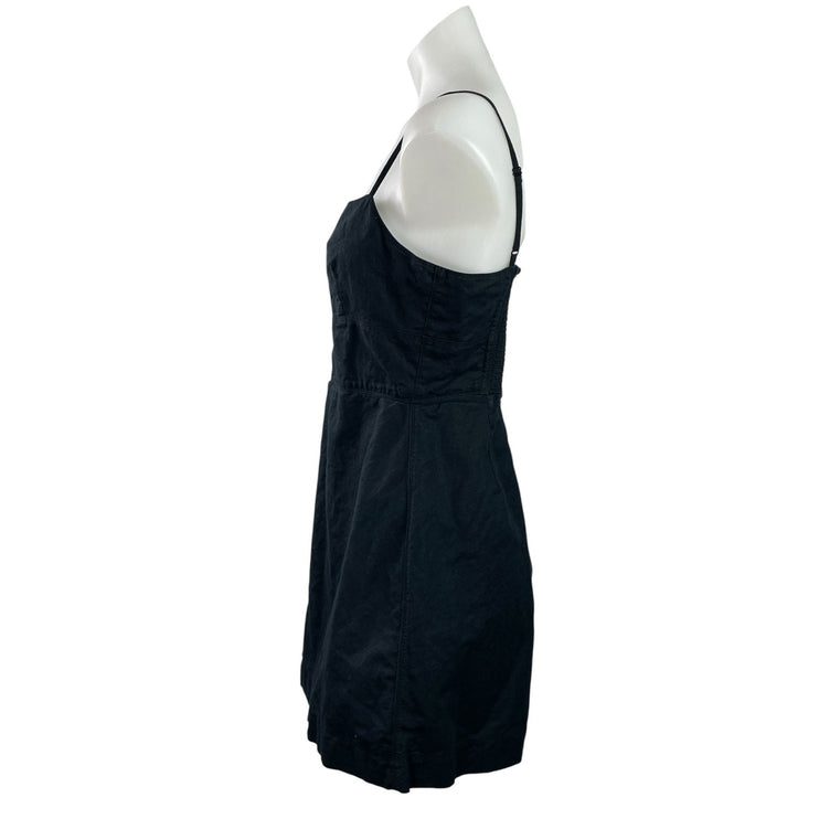 Aritzia Sunday Best Black Sleeveless Cami Camisole Zip Mini A-Line Tank Dress M