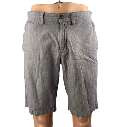 Banana Republic Emerson Men's Gray Mid Rise Slim Straight Chino Khaki Shorts 30