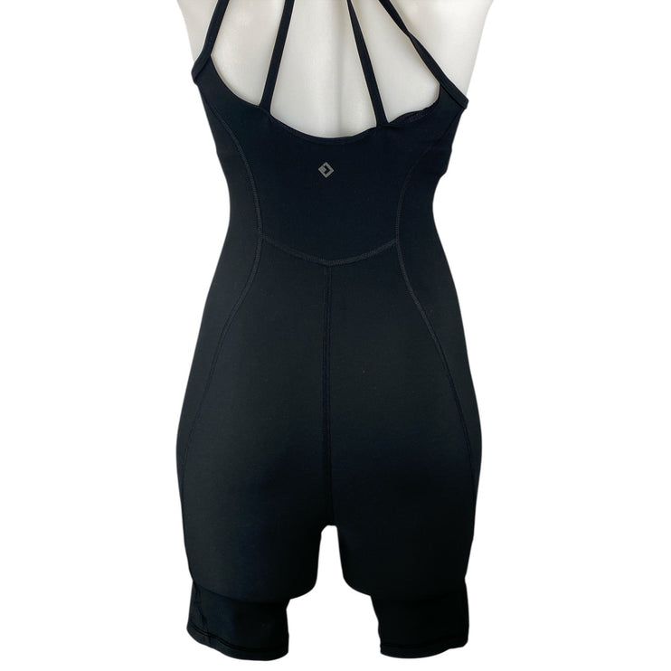 YPB SculptLUX Women's Black Sleeveless Yoga Athletic One Piece Romper Size XS