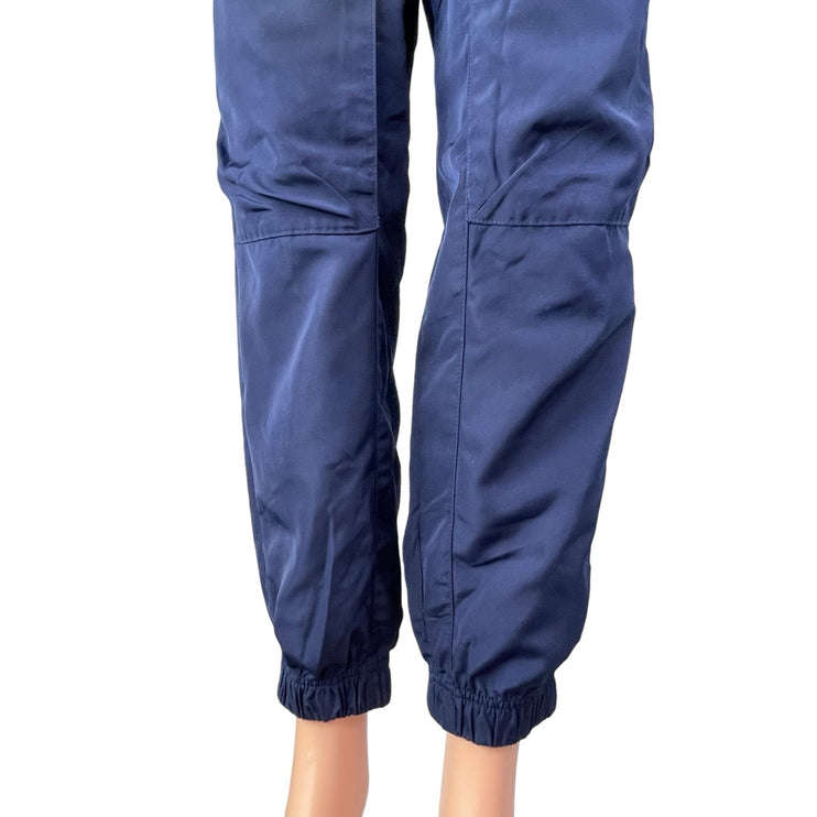 Nike Navy Blue High Rise Parachute Track Trouser Windbreaker Jogger Pants Sz XS