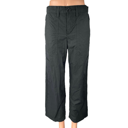 Agolde Women's Black High Waisted Utility Cropped Wide Leg Denim Jeans Size 25