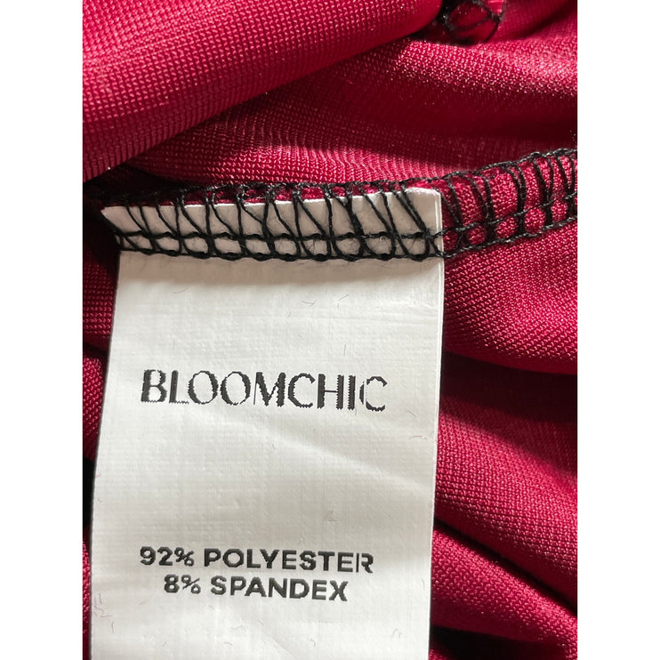 Bloomchic Women's Floral Velvet Velour High Rise Mini Flare A-Line Skirt 22/24