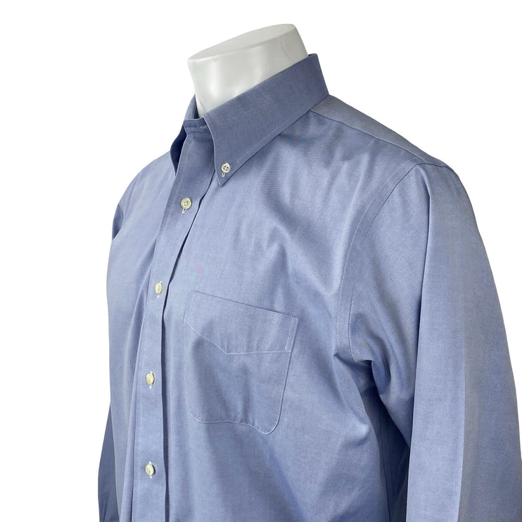 Brooks Brothers Regent Mens Blue Pocket Long Sleeve Button Up Dress Shirt Top 16