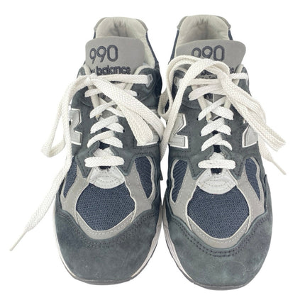 New Balance 990v2 Mens Blue Suede Low Top Lace Up Athletic Sneakers Shoes Sz 7.5