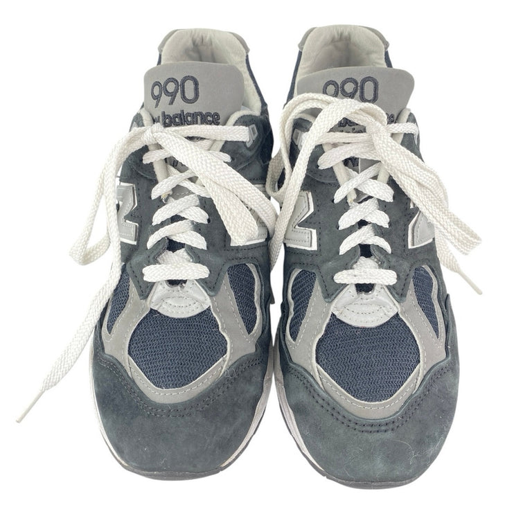 New Balance 990v2 Mens Blue Suede Low Top Lace Up Athletic Sneakers Shoes Sz 7.5