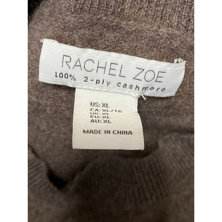 Rachel Zoe 100% Cashmere Brown Long Sleeve Crew Neck Sweatshirt Sweater Top XL