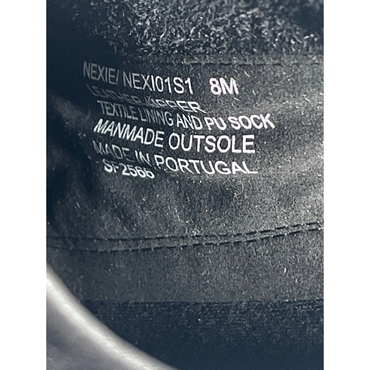 NWOB Steve Madden Nexie Women's Black Leather Pointed Toe Zip Ankle Boots Size 8